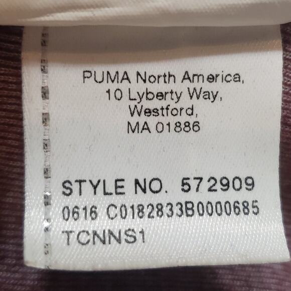 Puma Velour Track Jacket Women M Burgundy Full Zip Long Sleeve Pockets Cozy - Picture 8 of 8